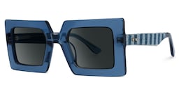 Tiffaney Square Blue Glasses1