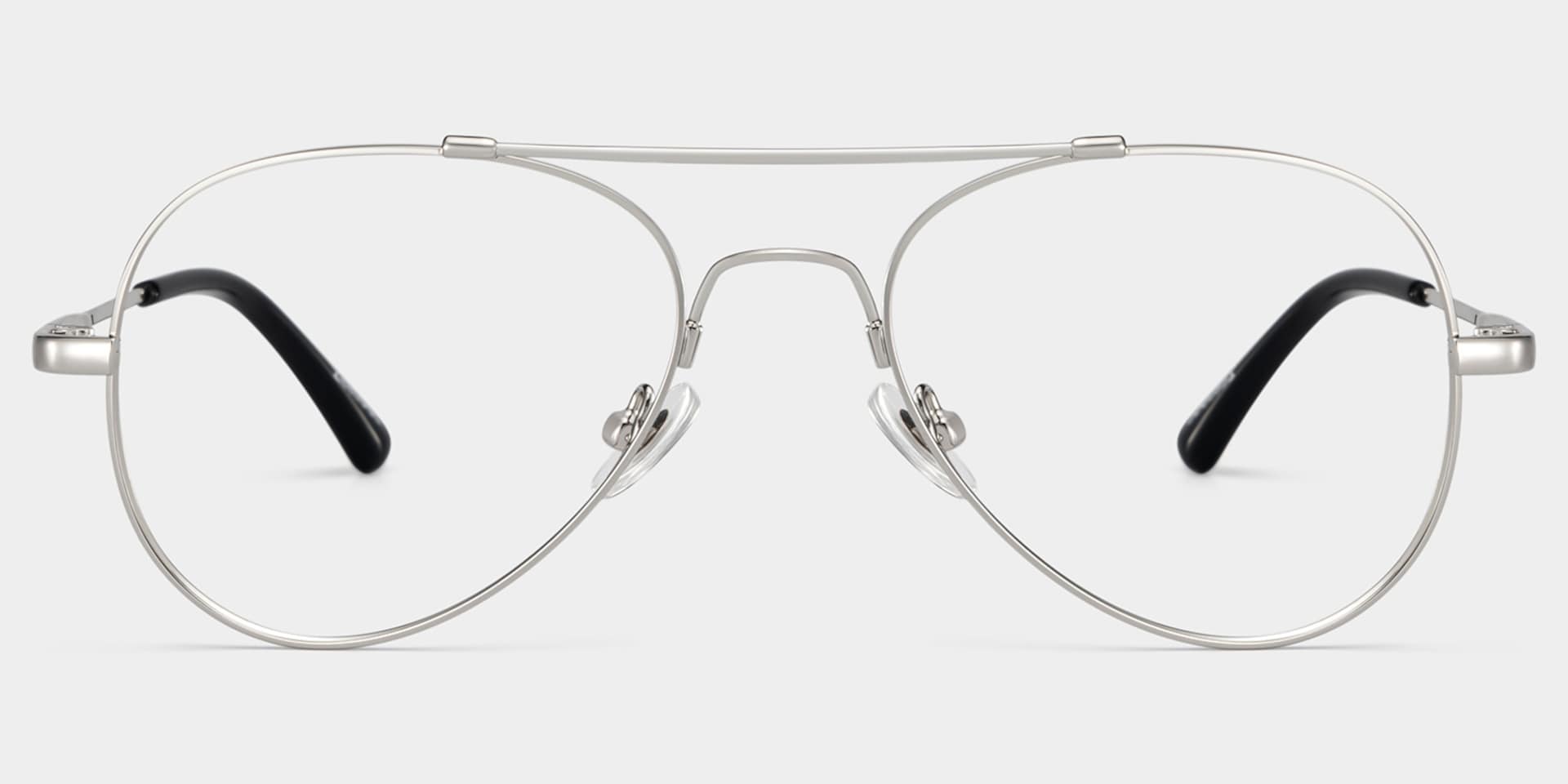 Aviator Silver Glasses | Zeelool Glasses0