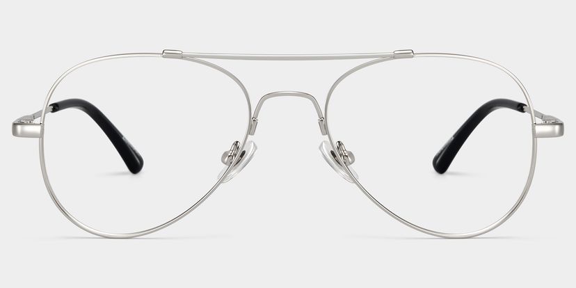 Chaima Silver Aviator Glasses