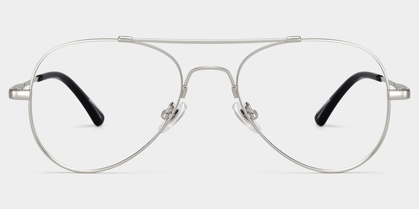 Chaima Aviator Silver Glasses