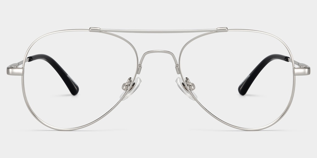Chaima Aviator Silver Glasses