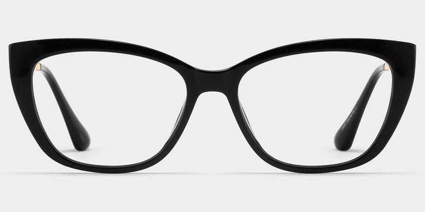 Harlow Rectangle Black Glasses