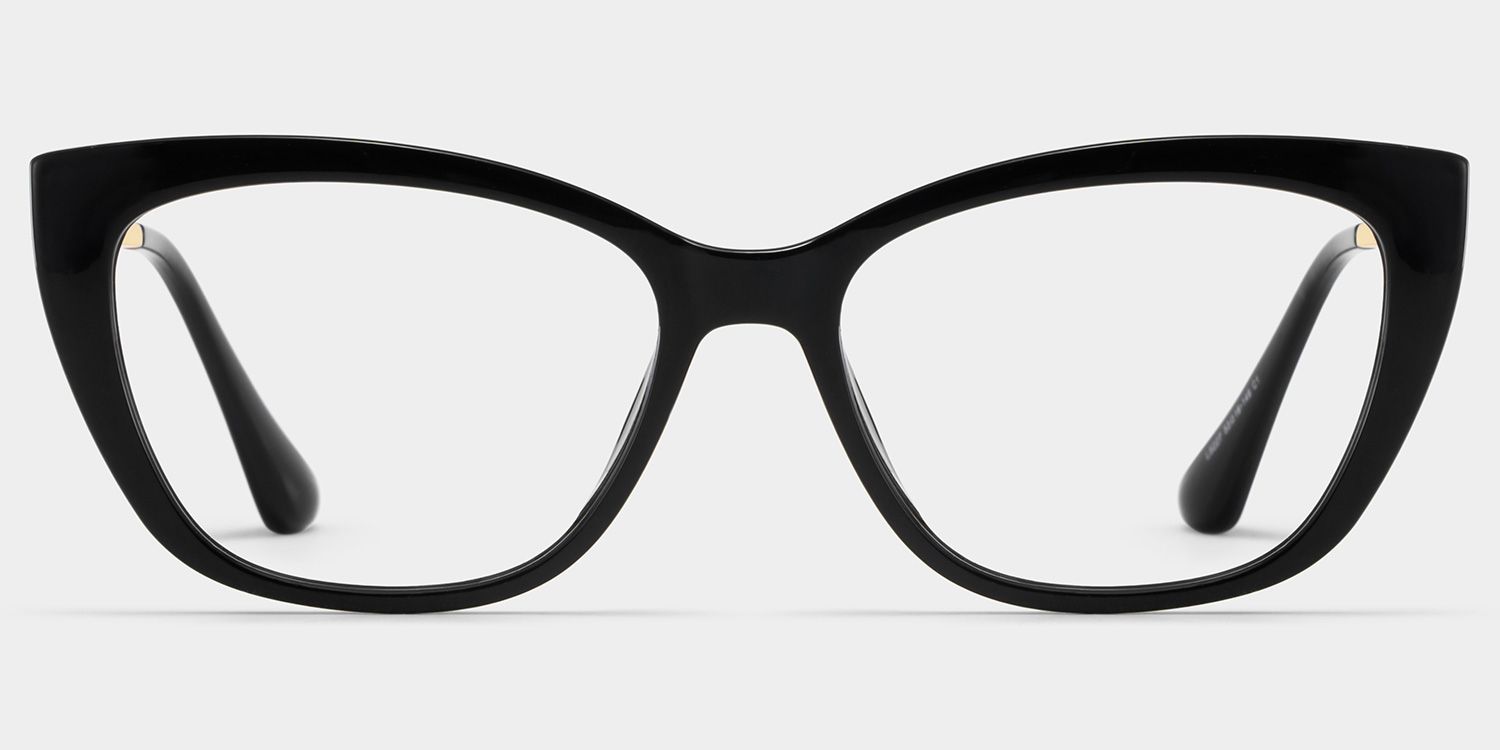 Harlow Black Frame Glasses with Rectangle Frame Online | ZEELOOL1