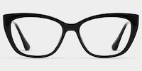 Harlow Rectangle Black Glasses0