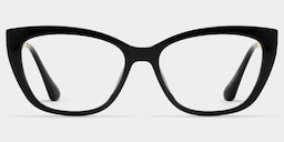 Harlow Rectangle Black Glasses1