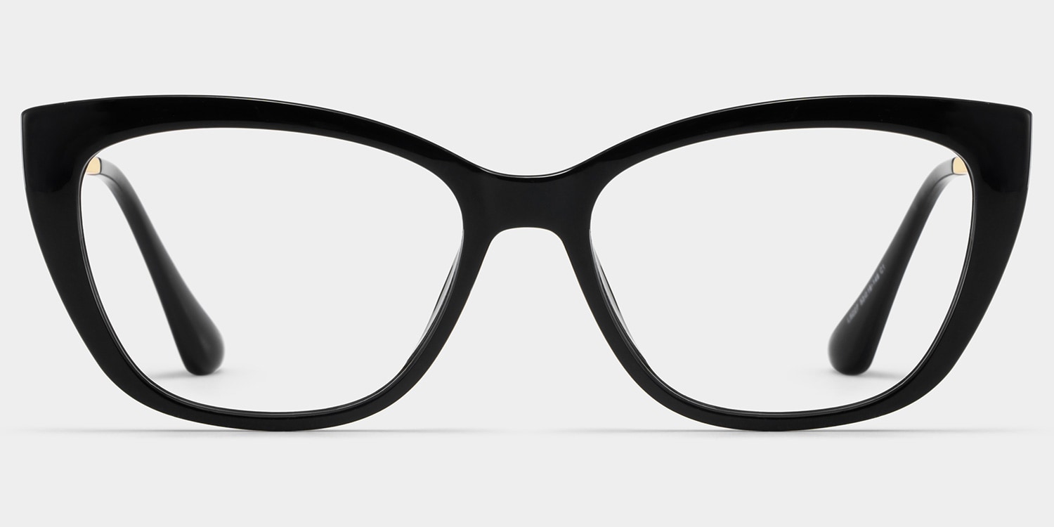 Harlow Black Frame Glasses with Rectangle Frame Online | ZEELOOL1