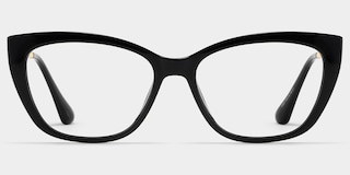 Harlow Rectangle Black Glasses1