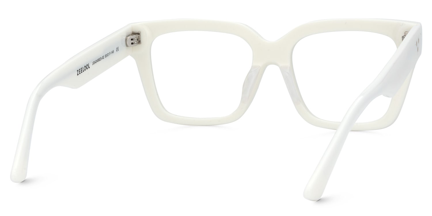Juliane Rectangle Black White Glasses4