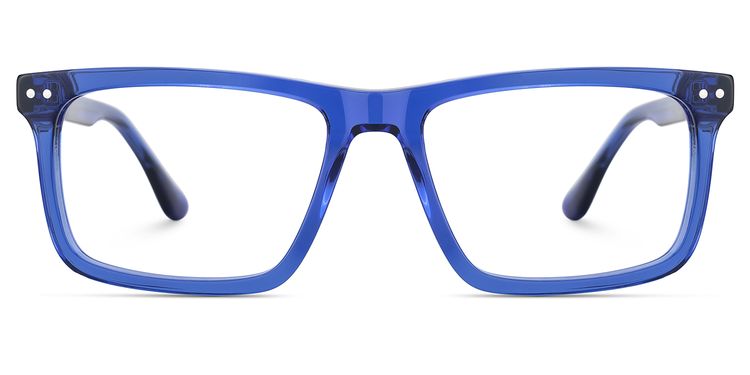 Emerson Rectangle Blue Glasses