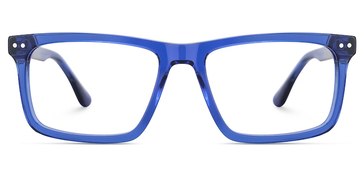 Emerson Rectangle Blue Glasses