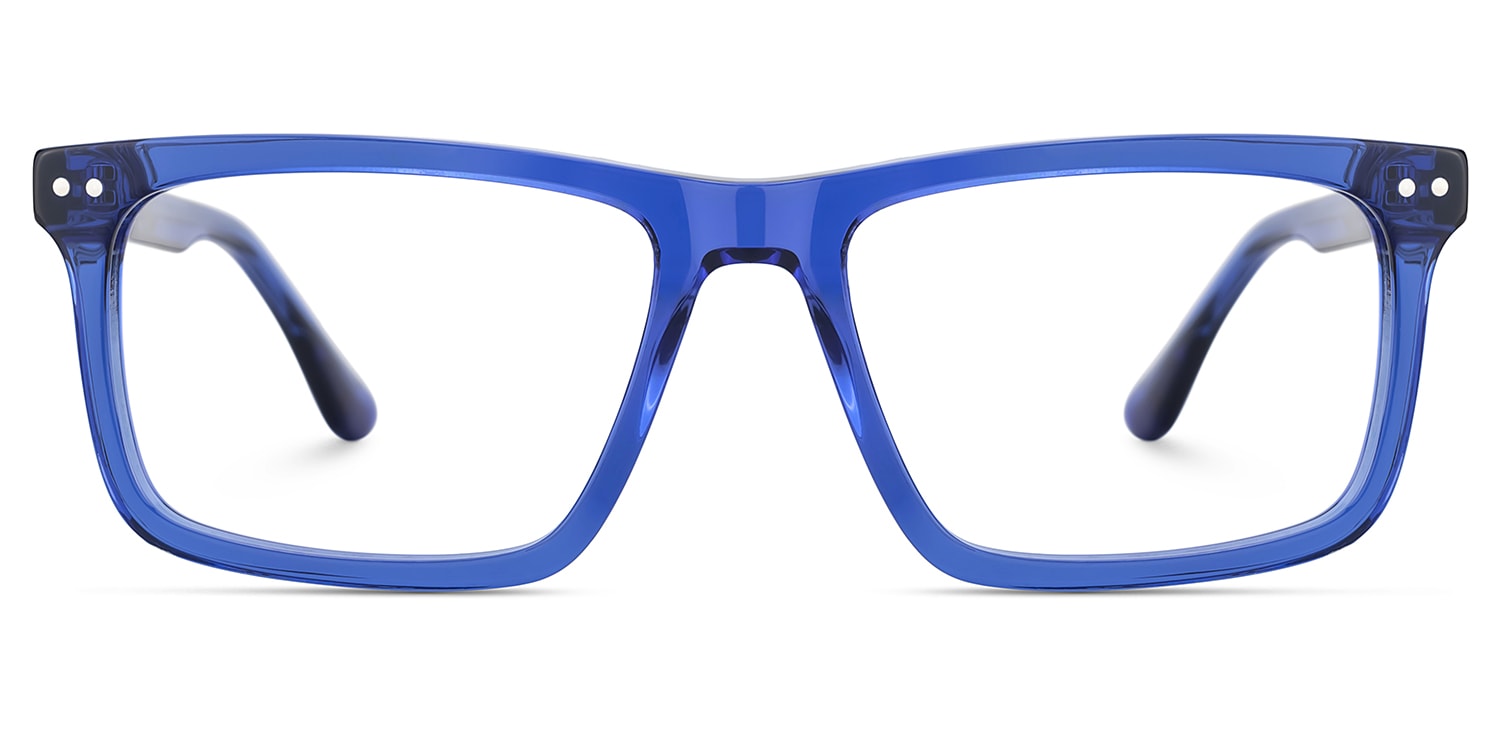 Emerson Rectangle Blue Glasses