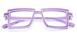 Zephyr Rectangle Lavender Glasses2