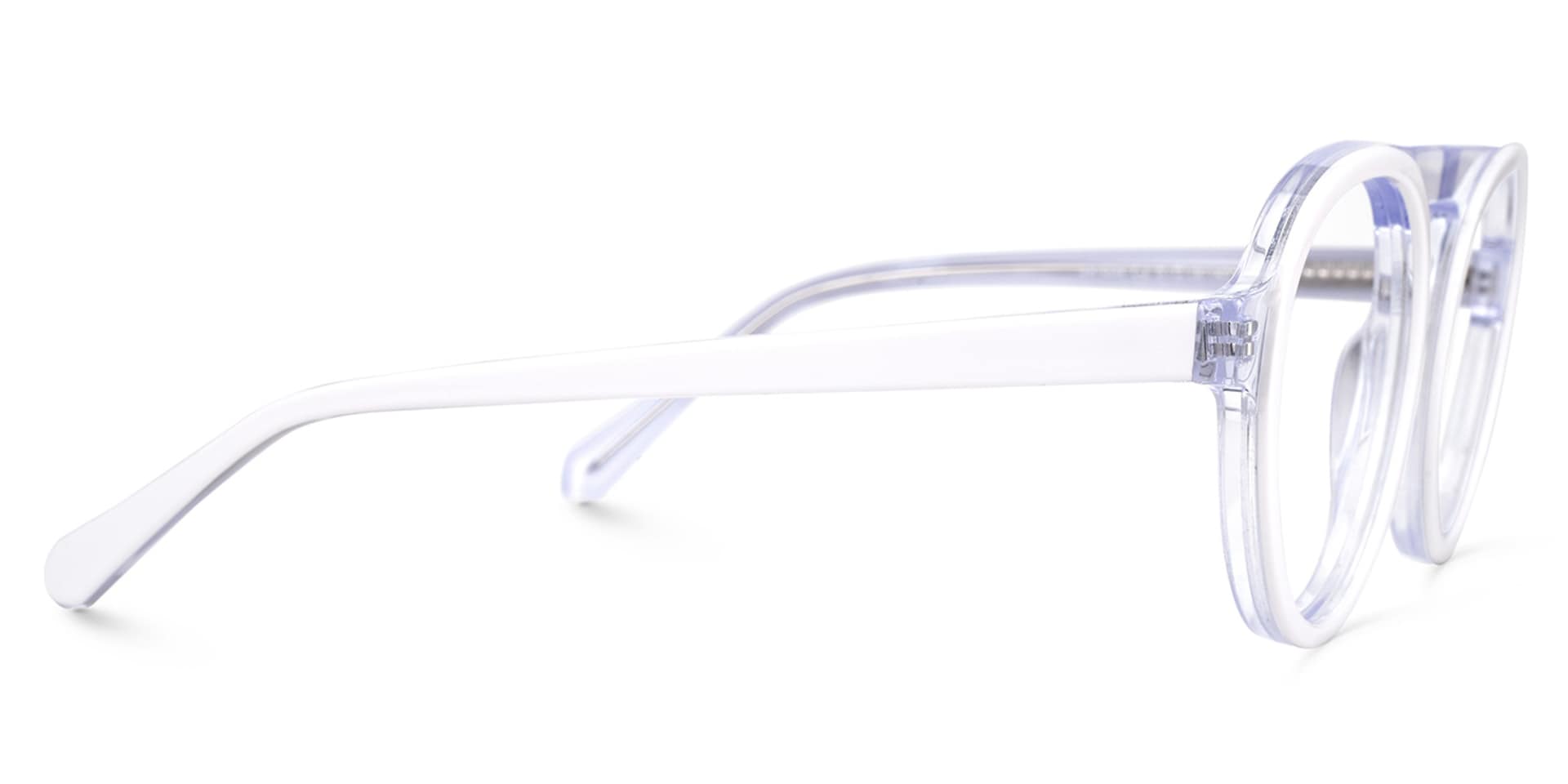 Aviator Gallardo White Glasses for Sale -Zeelool Glasses2