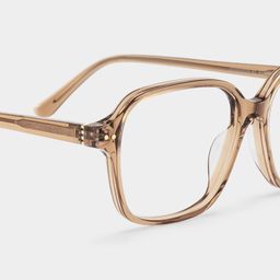 Clementine Light Brown Square Glasses6