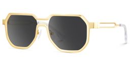 Hype Geometric Gold Glasses2