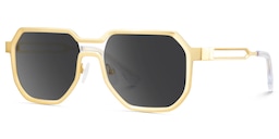 Hype Geometric Gold Glasses2