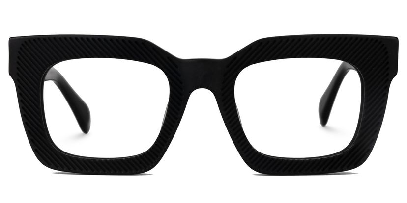 Keisa Square Black Glasses