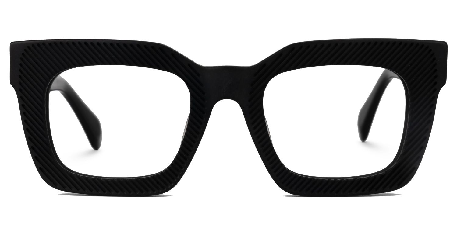 Keisa Square Black Glasses