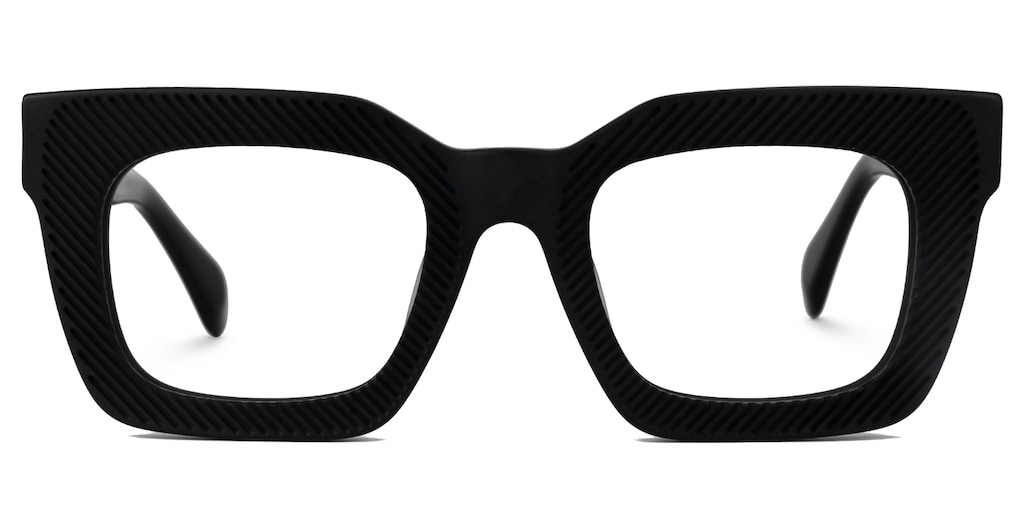 Keisa Square Black Glasses
