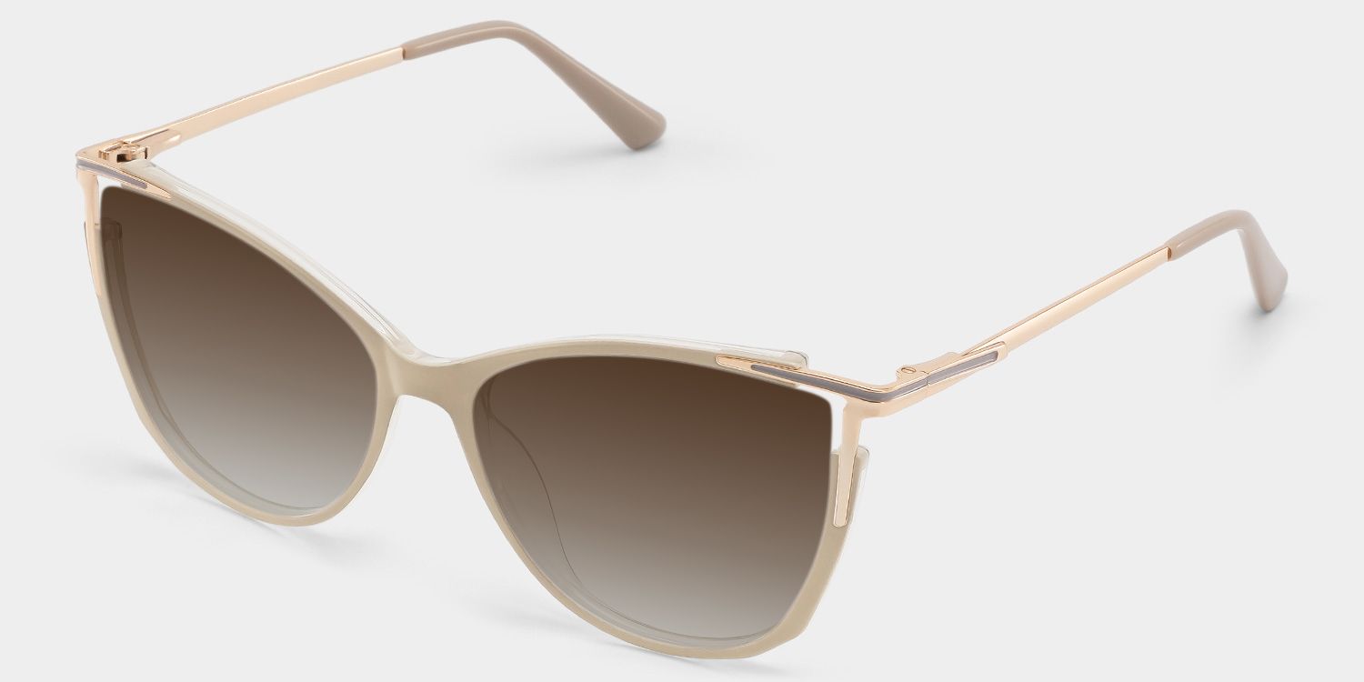 Yomary Cat Eye Khaki Prescription Sunglasses | ZEELOOL2
