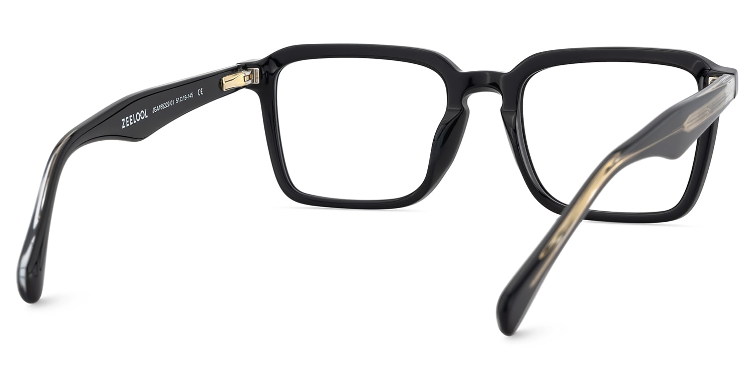 Vickerie Rectangle Black Glasses5