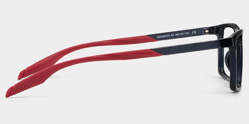 Active Blue Red Frame Glasses with Rectangle Frame Online | ZEELOOL3