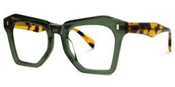 Gisselle Square Green Glasses1