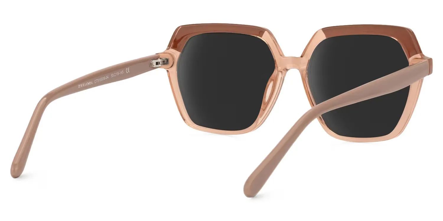 Norah Geometric Beige Sunglasses | Zeelool Glasses3