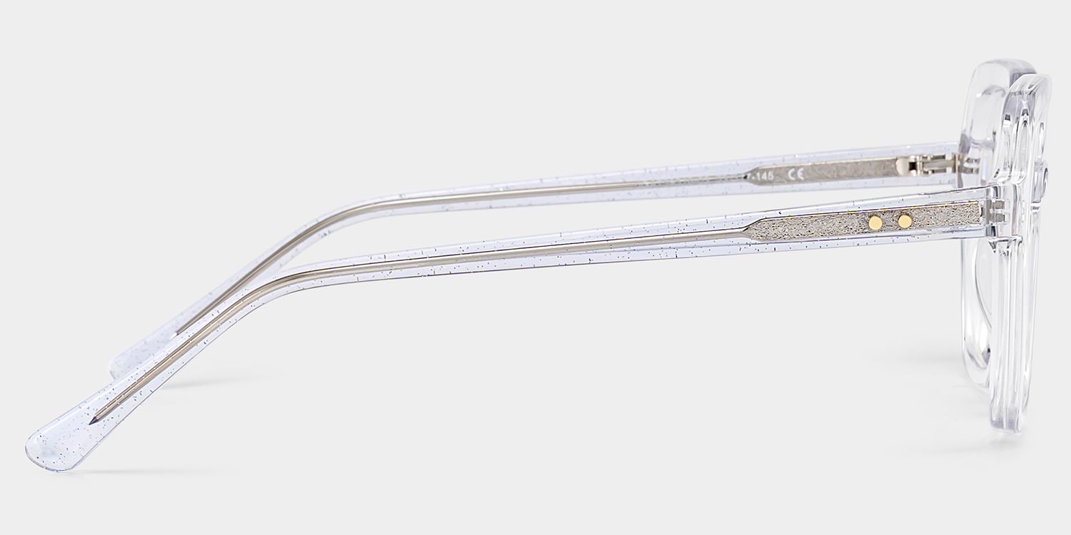 Devon Geometric Clear Hexagon Glasses for Women | ZEELOOL4