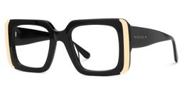 Jesse Rectangle Black Glasses1