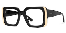 Jesse Rectangle Black Glasses1