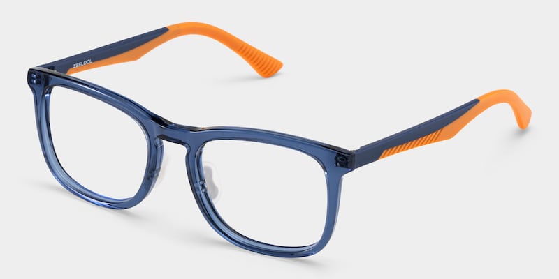 Glide Dark Blue Frame Glasses with Square Frame Online | ZEELOOL2