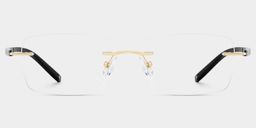 Adeline Rectangle Gold Glasses1