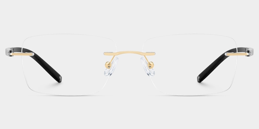 Adeline Rectangle Gold Glasses
