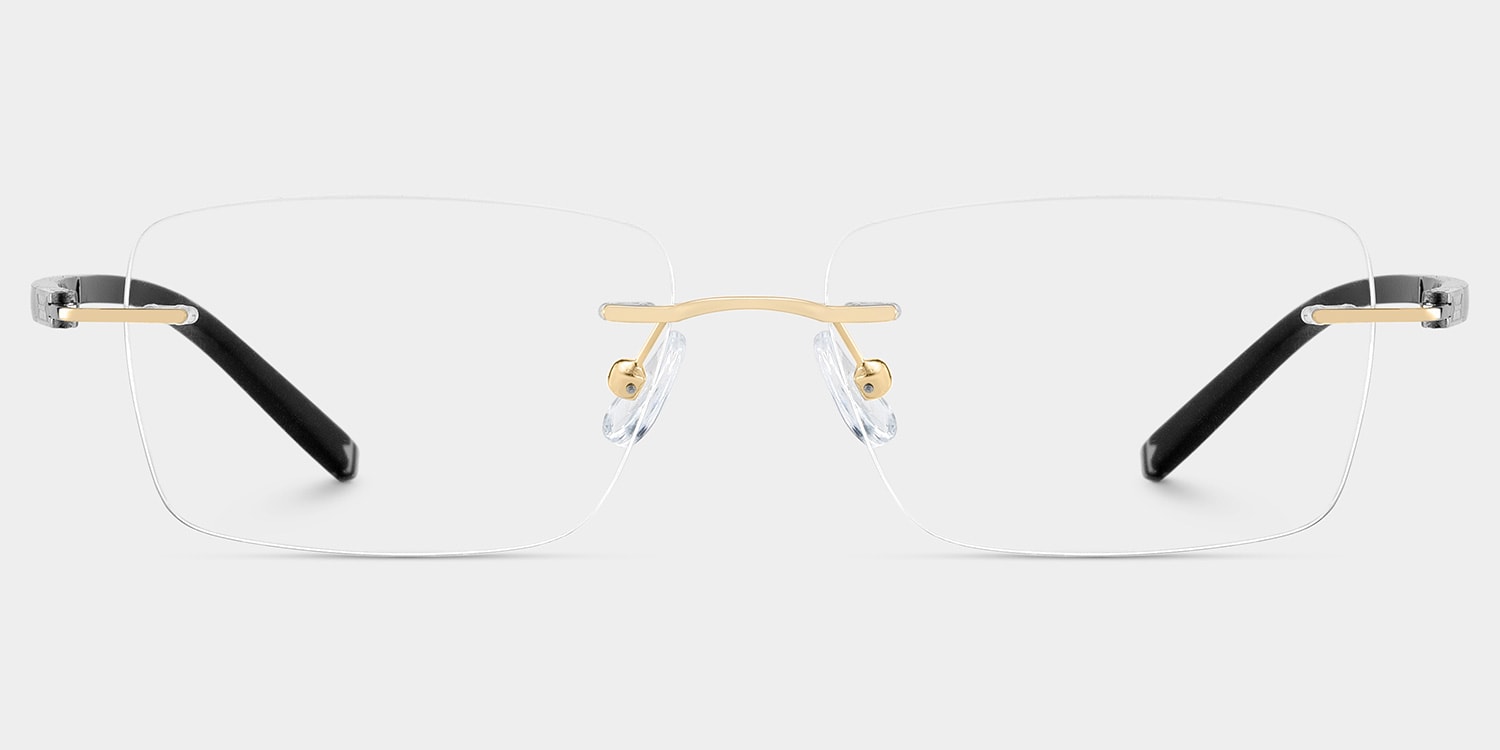 Adeline Rectangle Gold Glasses