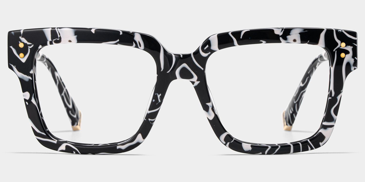 Caius Two-tone Frame Glasses with Square Frame Online | ZEELOOL3
