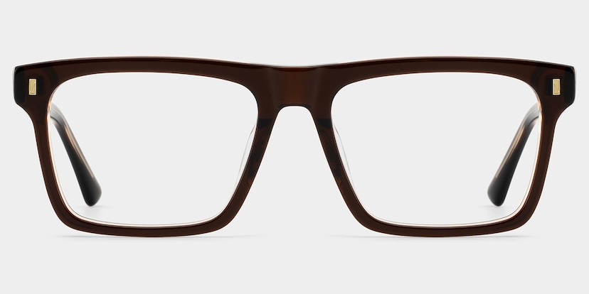 Henry Rectangle Brown Glasses