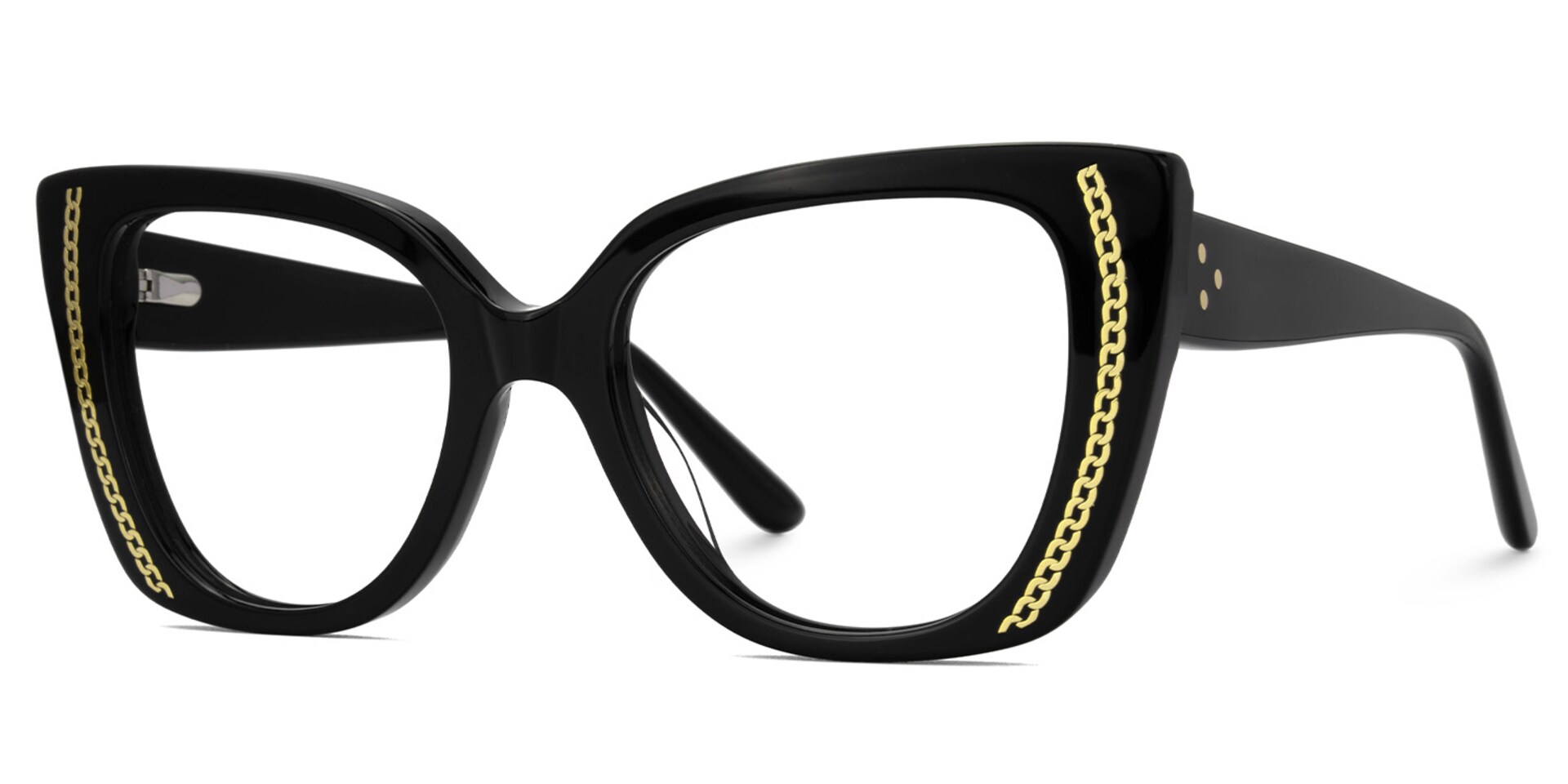 Smolin Acetate Black Cateye Specs | Zeelool1