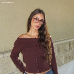 Laura Red Square Glasses6