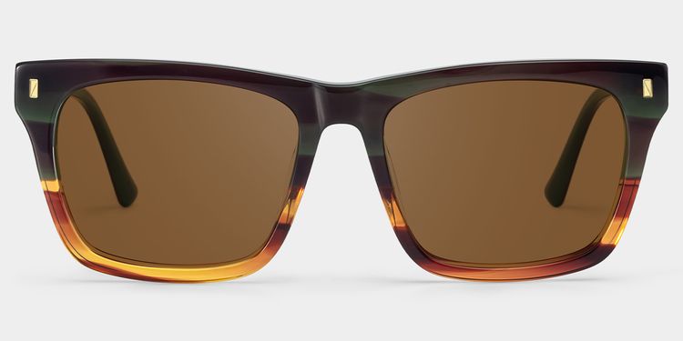 Brookins Multicolor Rectangle Sunglasses