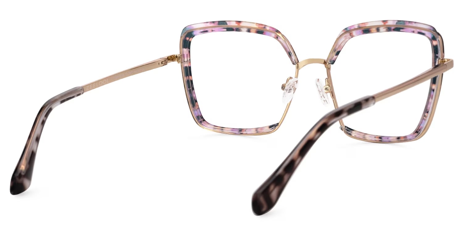 Cordaro Square Pink-Floral Glasses3