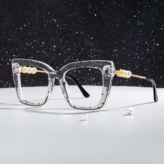 Monalisa Square Pattern Glasses0
