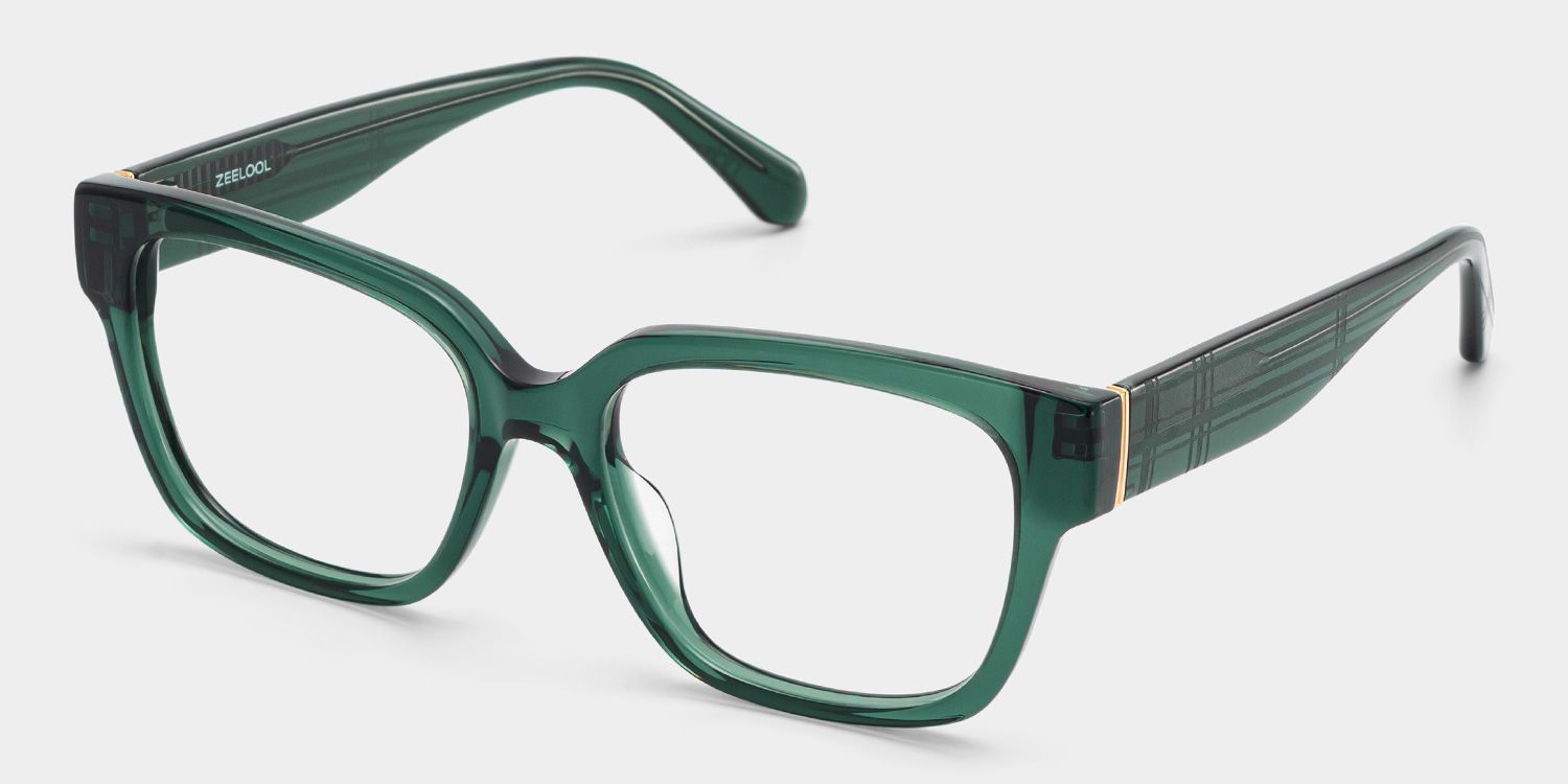 Blake Green Square Glasses | Nostalgic Varsity Frame4