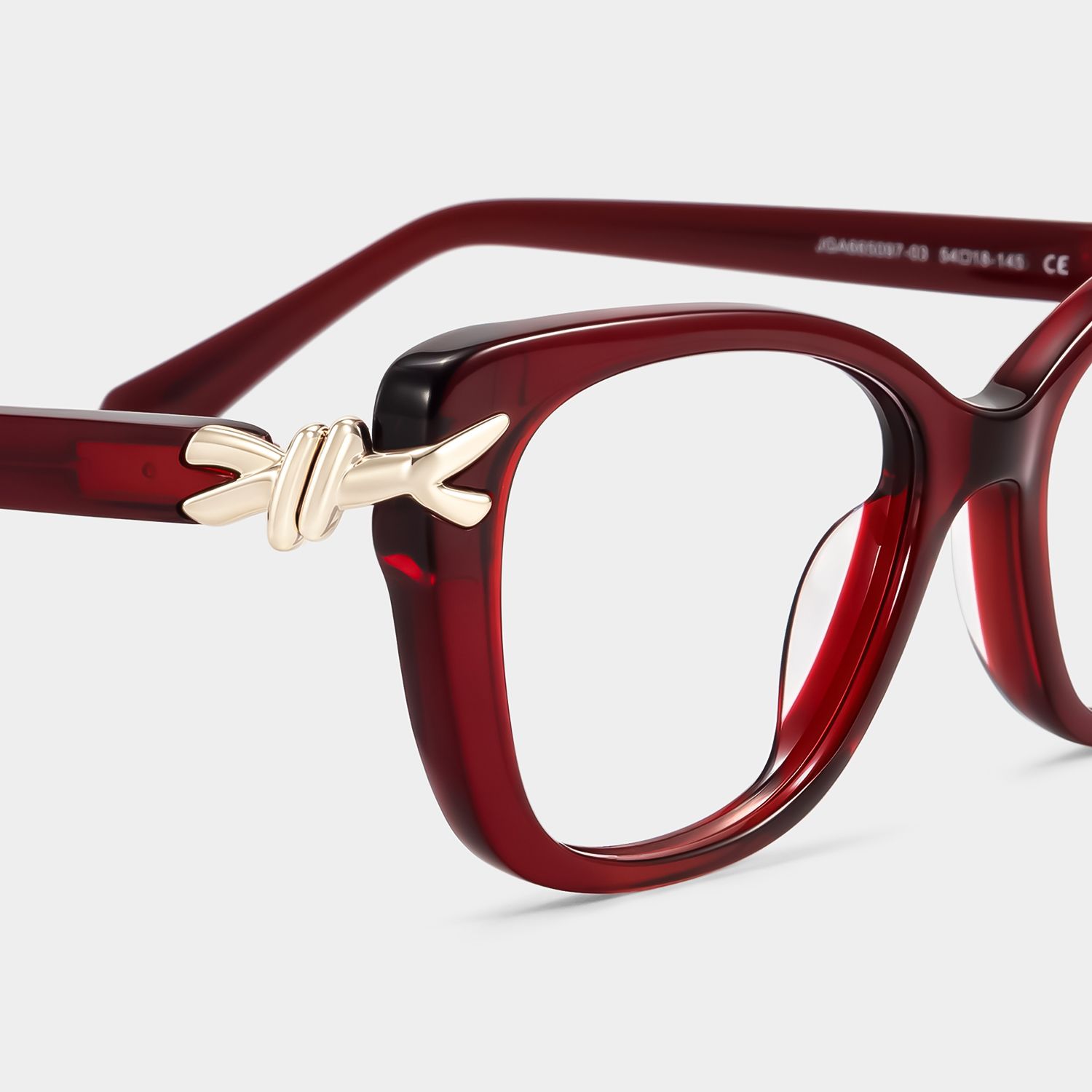 Isolde Burgundy Cat-Eye Glasses | ZEELOOL5