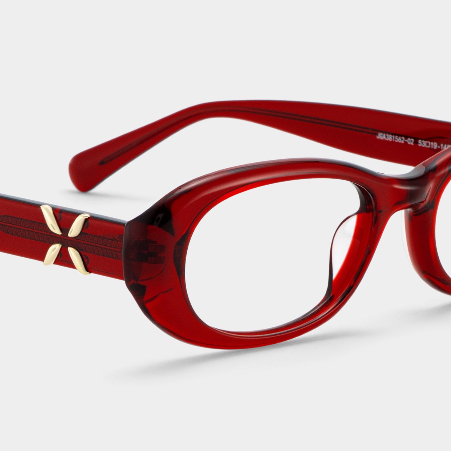 Catherine Red Oval Frame Glasses Online Sale | ZEELOOL5