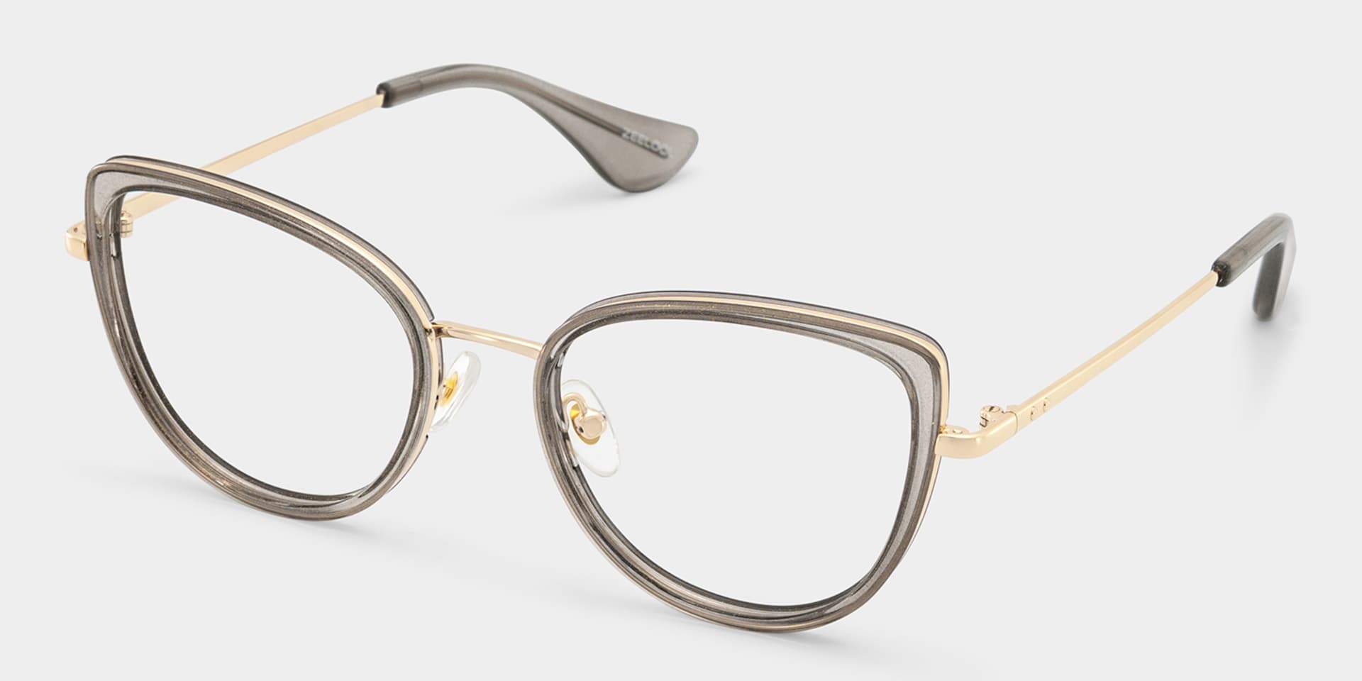 Celine Gray Cat-eye Glasses with Glitter Frames | ZEELOOL4