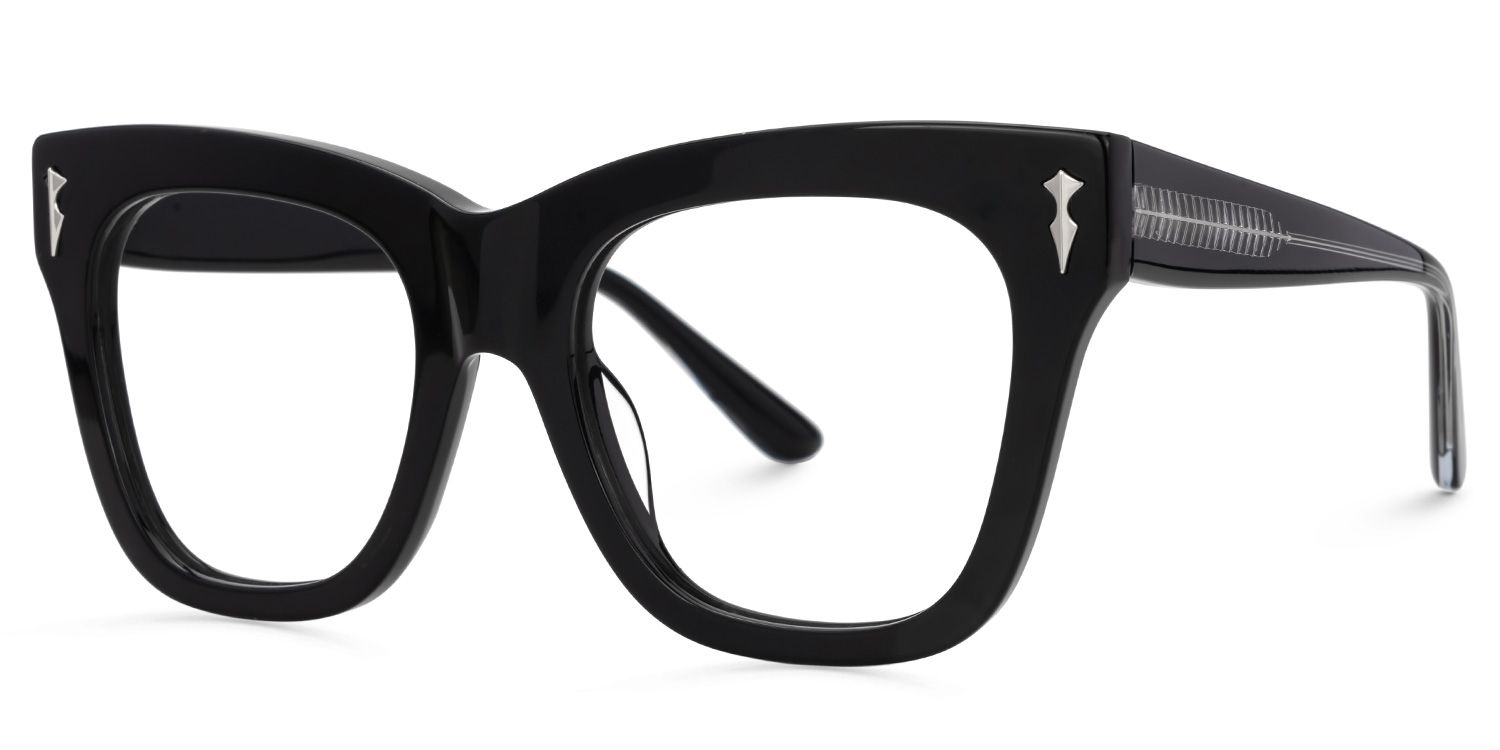 Grabar Black Square Frames Glasses for Women | Zeelool1