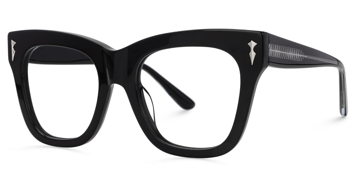 Grabar Square Black Glasses1