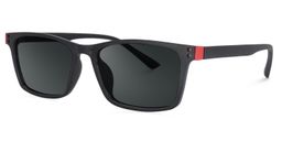 Cheche Rectangle Black Glasses1