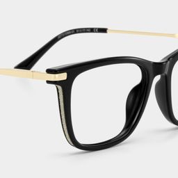 Selena Rectangle Black Glasses5